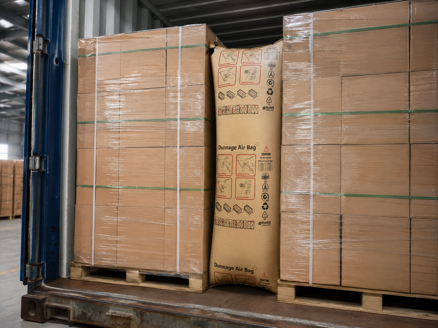 Dunnage bag application — Container Loading
